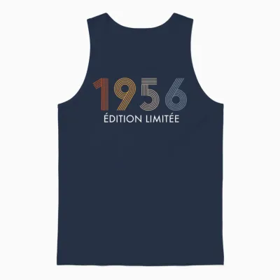 1956 Limited Edition 70 Years Birthday Unisex Tank Top - Navy