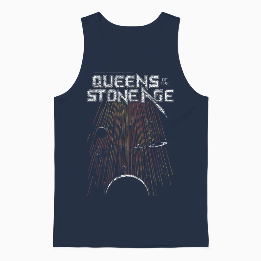 Offizielles Queens of the Stone Age Meteoritenschauer Band Unisex Tank Top in Navy