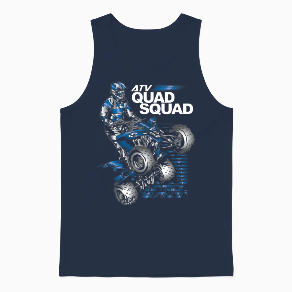 Atv Quad Squad Yamaha Unisex Tank Top in Navy