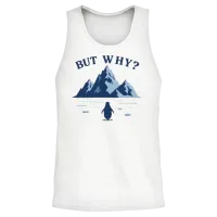 Penguin, but Why? at Blue Mountain Summit Unisex Tank Top - White – 2