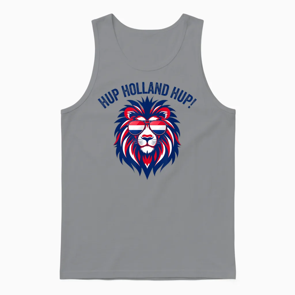 Holland Nederland Flag Dutch Lion Netherlands Pride Unisex Tank Top in Sport Grey