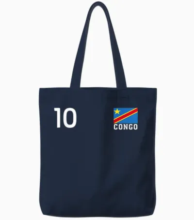 Drapeau National Congo Numéro 10 Country Pride Heritage Tote Bags - Navy