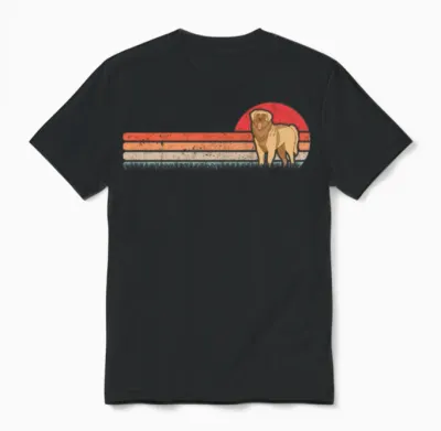 Leonberger Retro Unisex T-Shirt - Black
