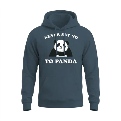 Never Say No to Panda - White Unisex Hoodie - Dark Heather