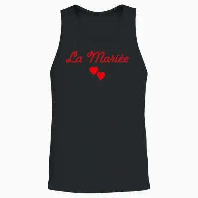 The Bride Evjf - Bride to Be - Wedding Couple T-Shirt, White Unisex Tank Top - Black