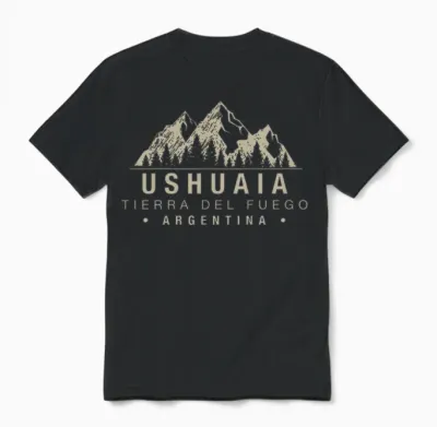 Ushuaïa, Terre De Feu, Argentine T-Shirt Haut De Gamme Unisex T-Shirt - Black