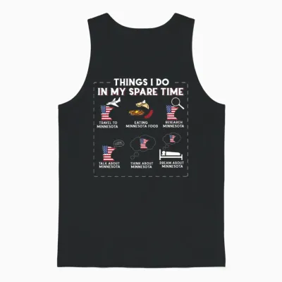 Things I Do in My Spare Time Minnesota Unisex Tank Top - Black