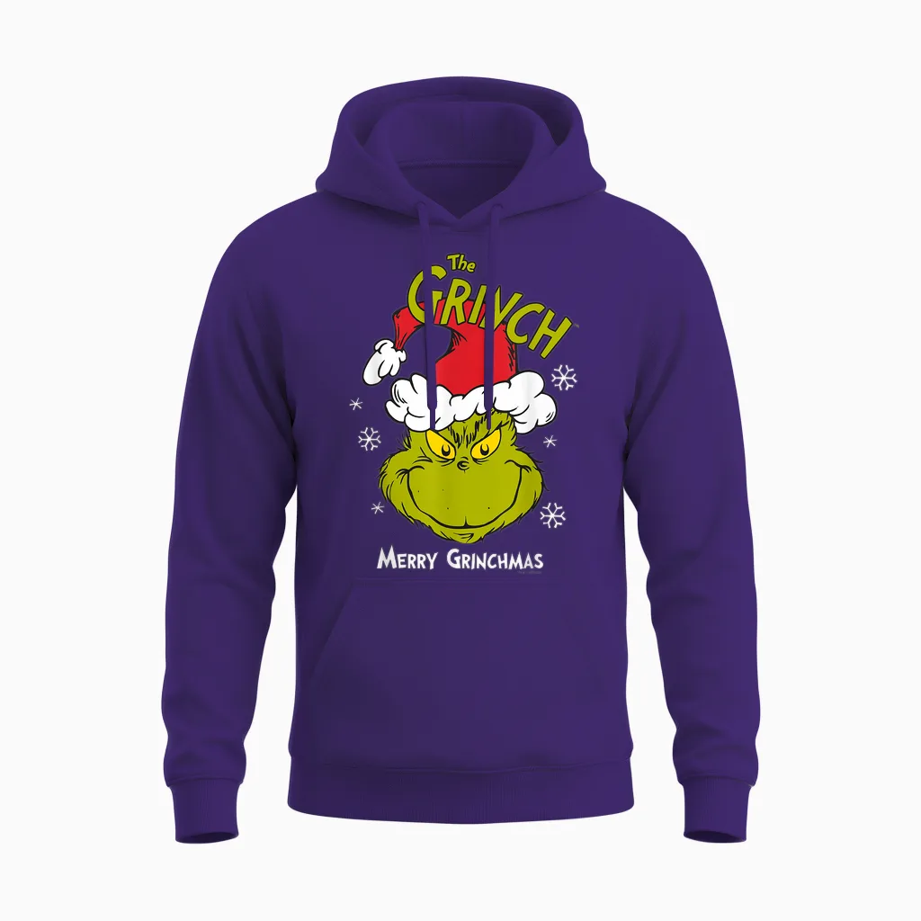 The Grinch Merry Christmas Original Unisex Hoodie in Purple