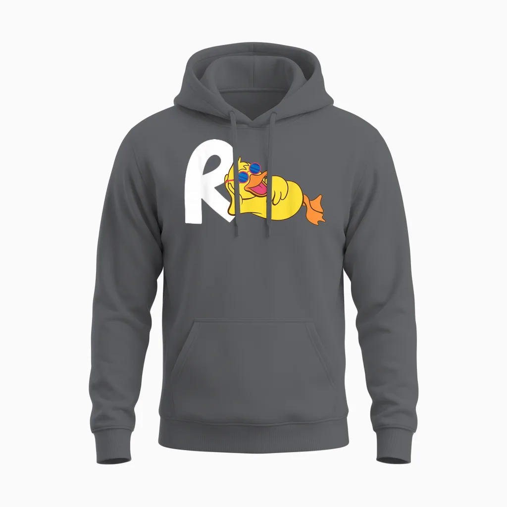 Pension Duck Funny Retirement Pension Pensioner Unisex Hoodie in Charcoal