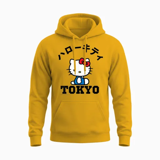 Hello Kitty Tokyo Unisex Hoodie - Gold