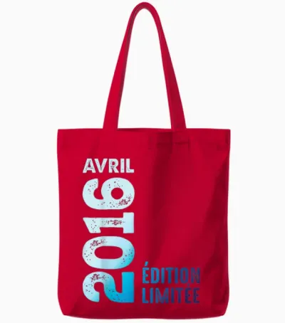 Limited Edition April 2016 Birthday Gift 2016 T-Shirt, Black, S Tote Bags - Red