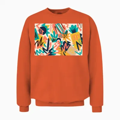 Retro Pop Chaos Unisex Sweatshirt - Orange