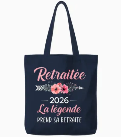 Retired Woman 2026 Legend Retires Humor Tote Bags - Navy