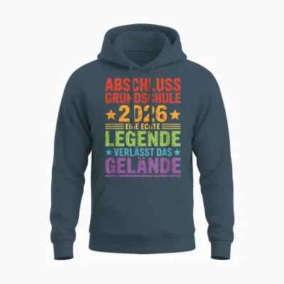 Grundschule Abschluss 2026 Eine Legende Verlässt Das Gelände Unisex Hoodie - Dark Heather