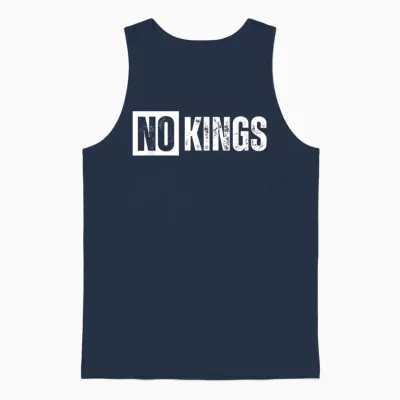 No Kings Unisex Tank Top - Navy