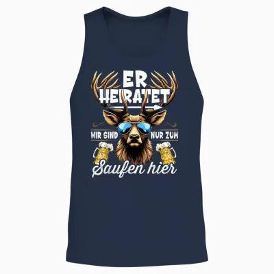 Junggesellenabschied Männer T-Shirt Polterabend Jga Männer Unisex Tank Top - Navy