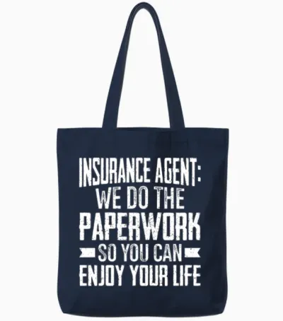 Funny Broker Tote Bags - Navy