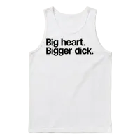 Big Heart. Bigger Dick. Unisex Tank Top - White – 1