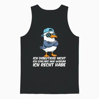 Funny Sprüch Lustige Tshirts Männer Damen Herren Möwe Unisex Tank Top - Black