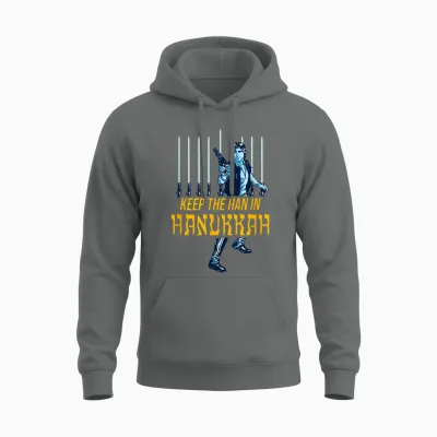 Star Wars Han Solo Hanukkah Lightsaber Menorah Unisex Hoodie - Graphite Heather