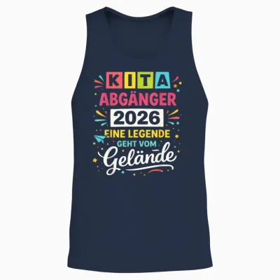 Kita Abgänger 2026 Schulkind 2026 Junge Einschulung Mädchen Unisex Tank Top - Navy