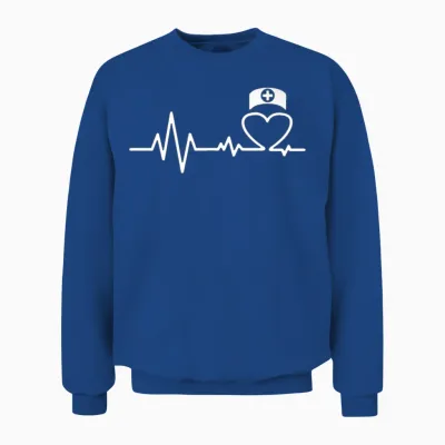Nurse Heartbeat Unisex Sweatshirt - Royal