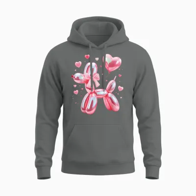 Ballon D'artiste En Forme De Chien Unisex Hoodie - Graphite Heather