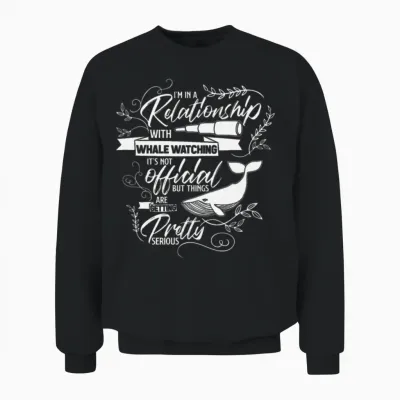 Whale Watching Unisex Sweatshirt - Black