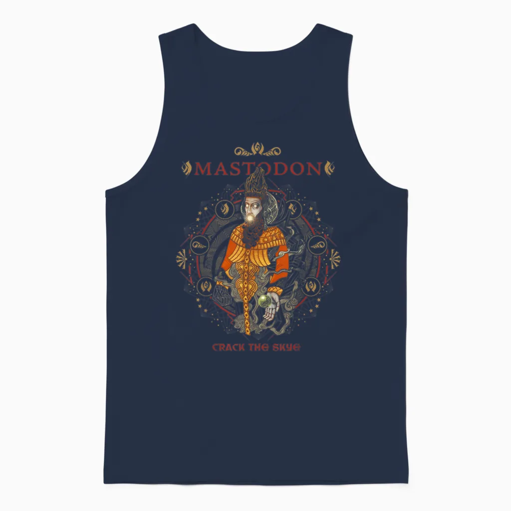 Mastodon β Cosmic Symbols Unisex Tank Top in Navy