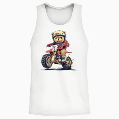 Joli Costume De Motocross Pour Les Amateurs De Moto Unisex Tank Top - White
