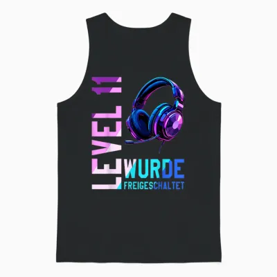 11. Geburtstag Junge Mädchen 11 Jahre Level 11 Unisex Tank Top - Black