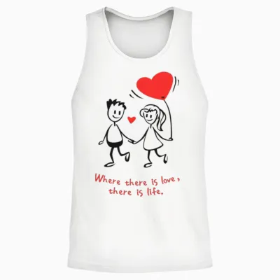 Tenues Assorties Pour Elle Et Lui Unisex Tank Top - White