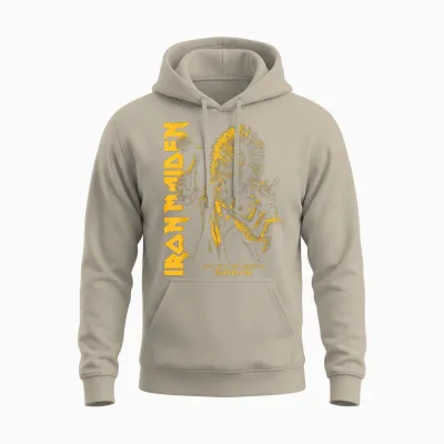 Iron Maiden - Run for Your Lives Tour Madrid Unisex Hoodie - Sand