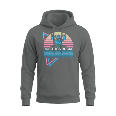 Robots Retro Unisex Hoodie - Graphite Heather