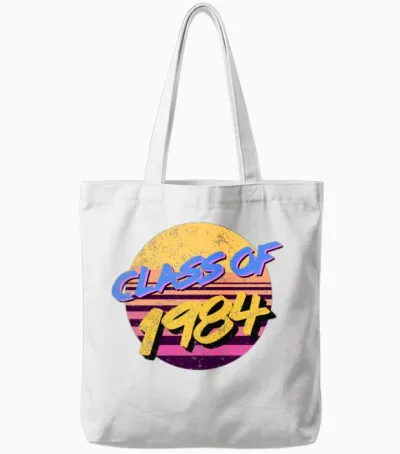 80s Style 36th Class Reunion Class of 1984 Tote Bags - White
