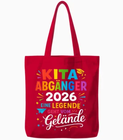 Kita Abgänger 2026 – Kindergarten Abschied Geht Vom Gelände Tote Bags - Red