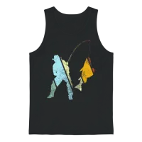 Fishing Retro Unisex Tank Top - Black – 1