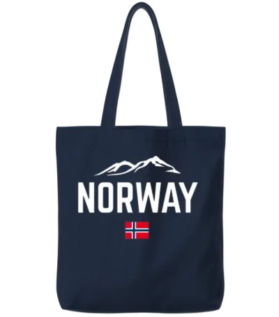 Norway Flag Norway Tote Bags - Navy