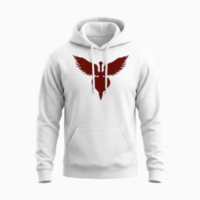 Official Bon Jovi Forever Print on the Back T-Shirt, Black, S Unisex Hoodie - White