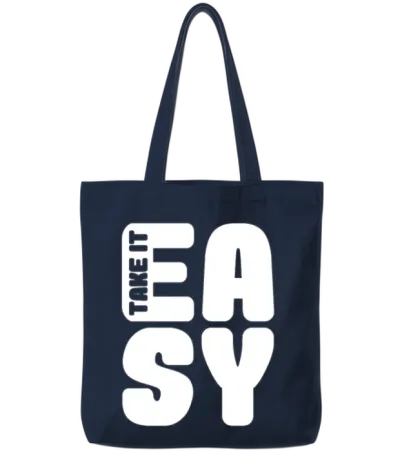 Take It Easy Tote Bags - Navy
