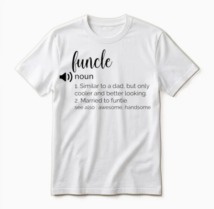 Funny Funcle Definition Unisex T-Shirt in White