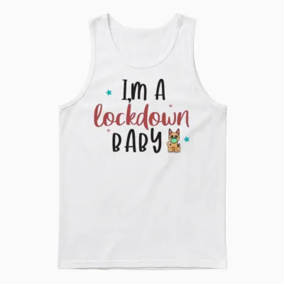 Im a Lockdown Ba Retro Unisex Tank Top - White