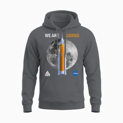 Nasa Artemis We Are Going Mond Sls Insignia Logo Unisex Hoodie - Charcoal