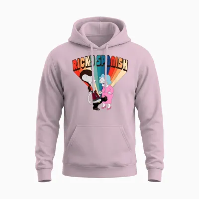 American Dad Ricky Spanish Rainbow Logo Cartoon Unisex Hoodie - Light Pink