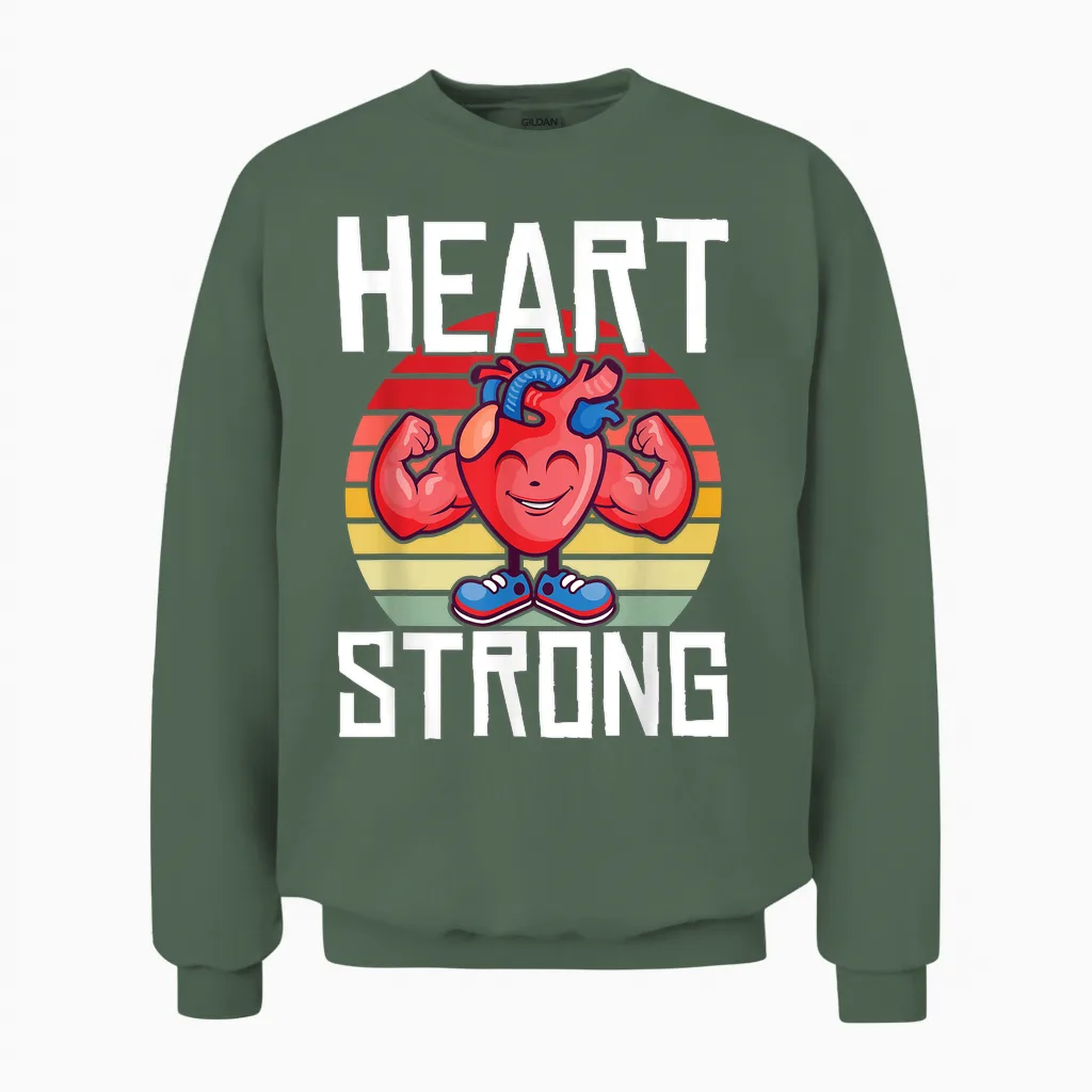 Recovery of the Heart Unisex Sweatshirt in Military Green