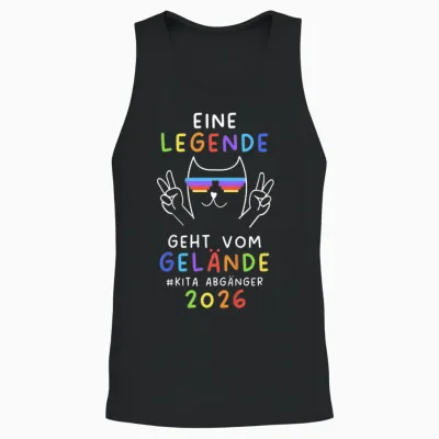 Kinder Kita Abgänger 2026 Kindergarten Geschafft Unisex Tank Top - Black
