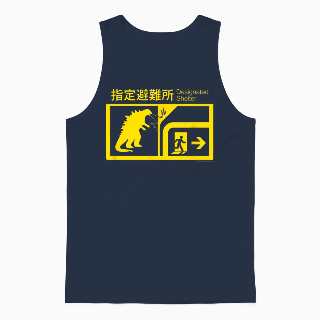 Legendary Monsterverse in Case of Godzilla Attack Unisex-Adult T-Shirt, Forest, Small Unisex Tank Top in Navy