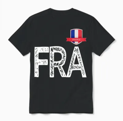 Frankreich Frankreich Menschenflagge Buchstaben F Und R Und a Frankreich Unisex T-Shirt - Black