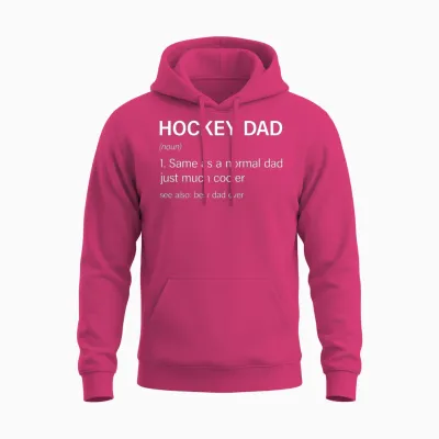 Funny Hockey Dad Definition Hockey Lover Unisex Hoodie - Heliconia