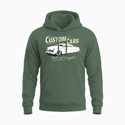 Custom Cars - Built Not Bought - Mercury Unisex Hoodie - Military Green